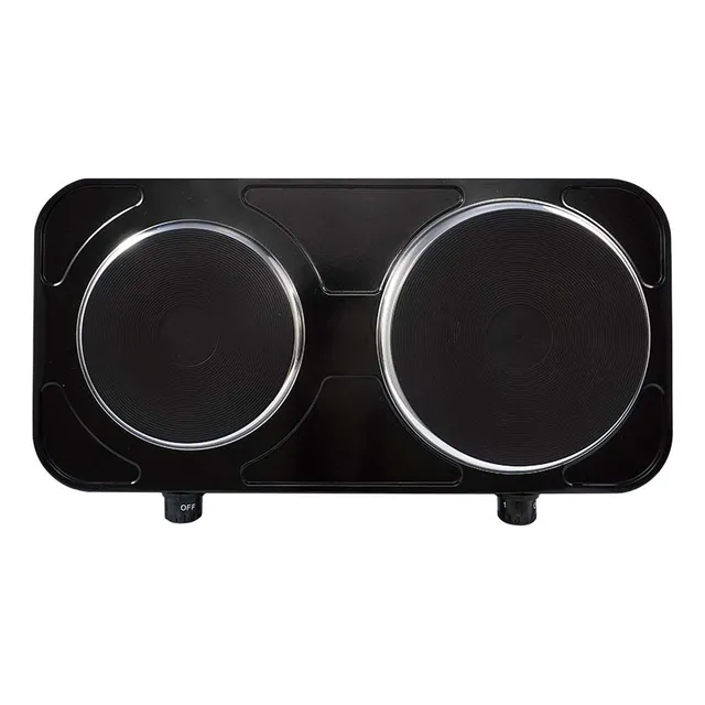 Fogao Cooktop Elétrico Portátil Mesa 2 Boca Preto 2500w 220V