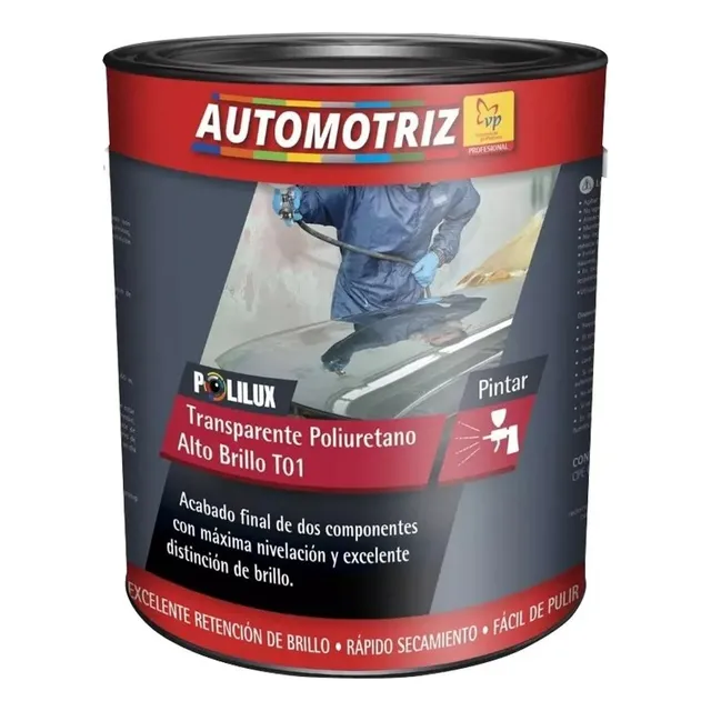 Transparente Poliuretano Alto Brillo Galon Vp Automotriz