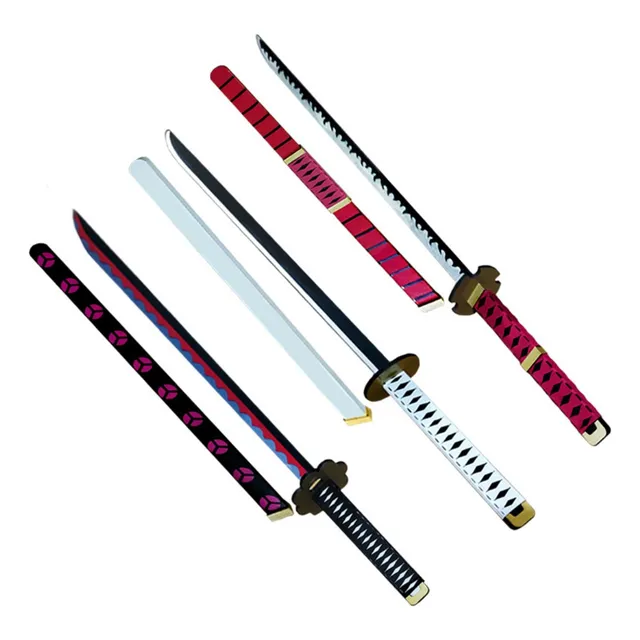 3 Espada / Katana One Piece Zoro Em Mdf (madeira) Com Bainha