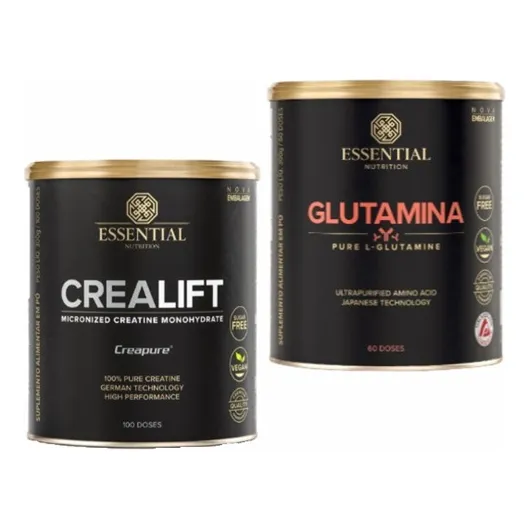 Kit Creatina Crealift (300g) + Glutamina (300g) Essential