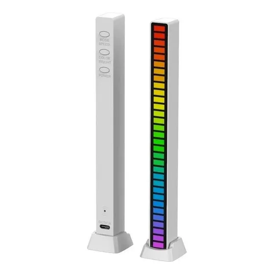 Barra De Luz Led Control De Sonido Al Ritmo Música Rgb