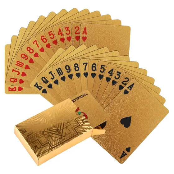 Vijiv, 2 Uds., Baraja De Cartas De Póquer Dorada De Lujo, Lá