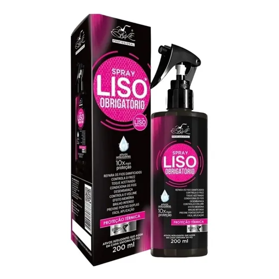 Protetor Térmico Capilar Spray Liso Obrigatório Bel Kit