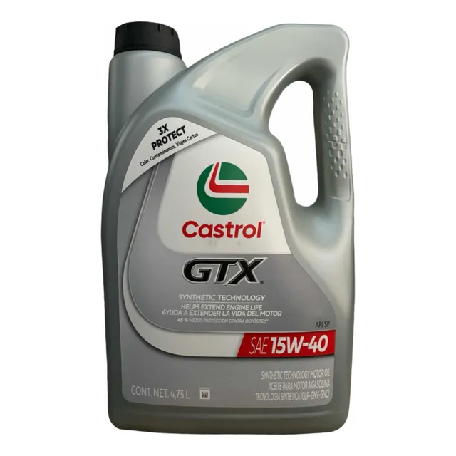 Aceite Castrol 15w-40 4.73l, Semisintetico.