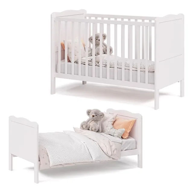 Cuna Cama Convertible 4 En 1 Blanca Multifuncional