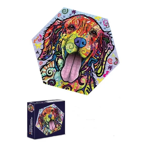 Rompecabezas Puzzle Cresko Dog Exsagonal 500 Piezas