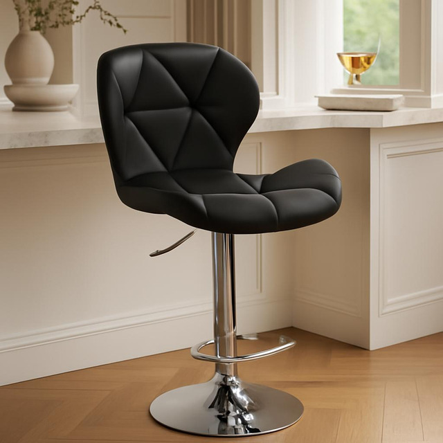 Banqueta Confort Material Ecológico Regulagem De Altura Cor Preto Banqueta Confort Material Ecológico Regulagem De Altura Cor Preto