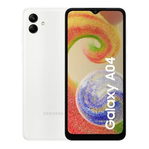 Celular Samsung Galaxy A04 128gb + 4gb Ram lançado em branco e branco