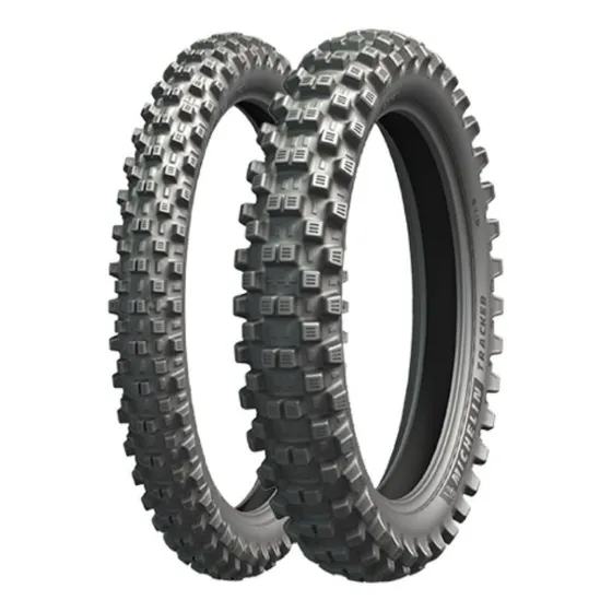 Par Pneu Michelin Tracker 80/100-21 + 100/100-18 Cross Endur