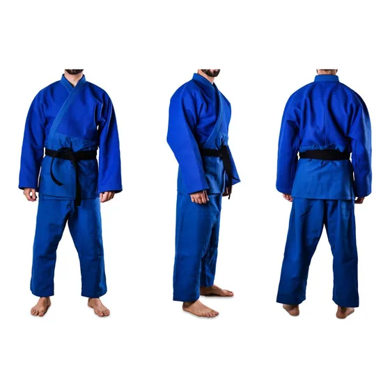Judogi Traje Judo Shiai Tramado Pesado Azul Talle 4 A 8