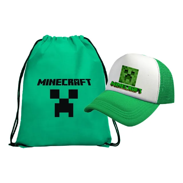 Pack Jockey Y Mochila Morral Poliester Minecraft Clásico