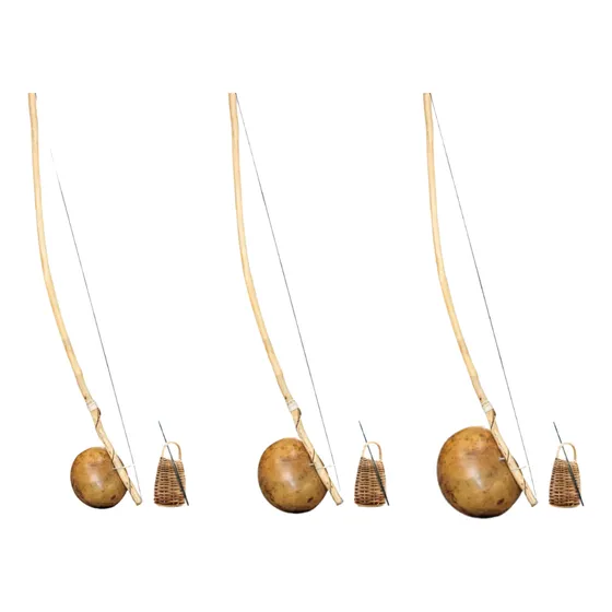 Kit Berimbau Biriba Original Cabaça Viola Média Gunga 3 Un