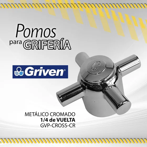 Pomo Acabado En Cromo Metal Griven Gvp-cross-cr / 11149