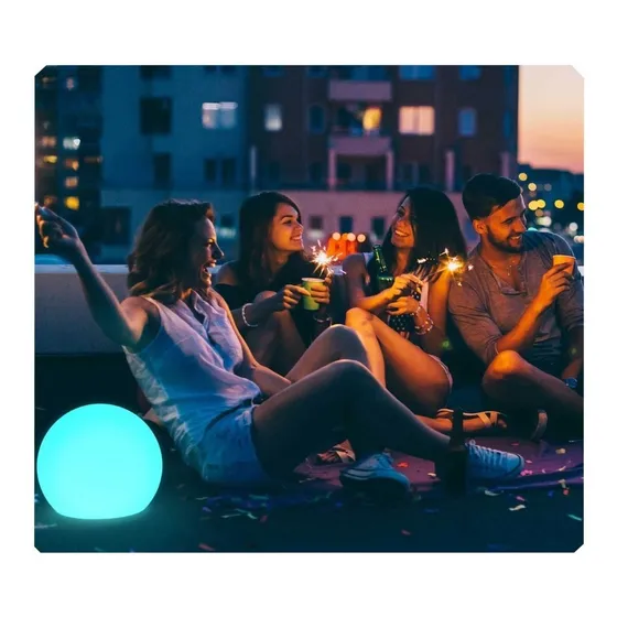Lampara Solar Para Exterior Buly 30 Cm Led Colores C Remoto