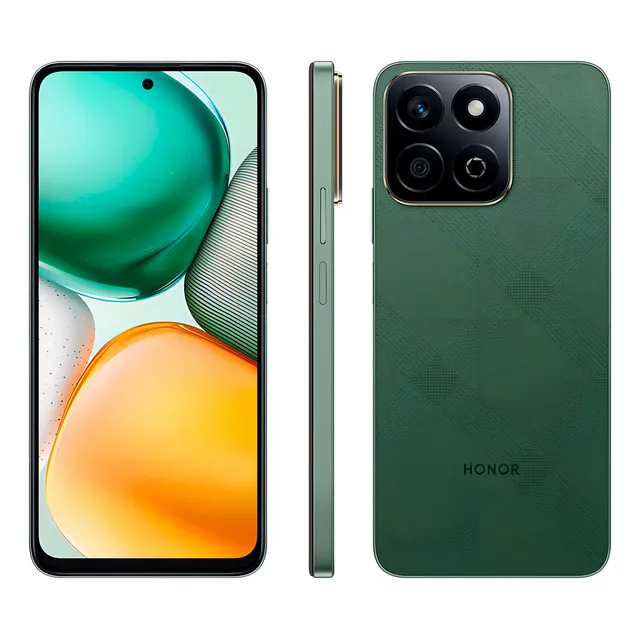 Smartphone Honor X7c 4g 256gb 16gb Ram (8 + 8) Tela 6,77 120hz Câmera Dupla 108mp Verde