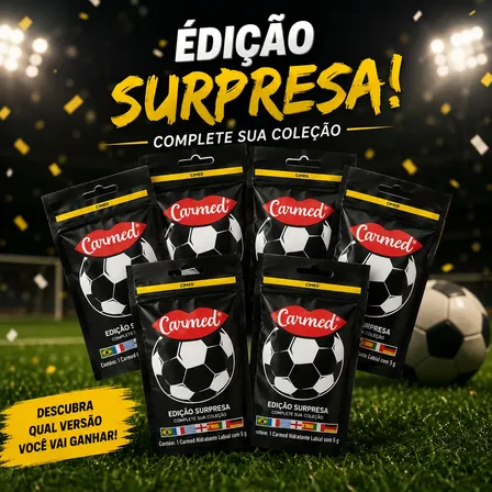 Kit 6 Carmed Hidratante Labial Seleções Copas Surpresa 5g