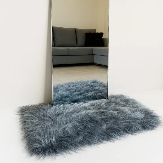 Paño De Piel Nórdica Pelo Largo Suave Lavable 100 X 50 Cm