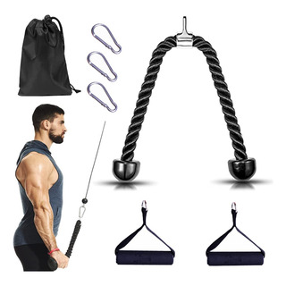Nudito Kit Agarre De Tríceps Para Polea De Gym Y Jalador De Polea De Tipo D. Set Accesorios Para Máquina De Ejercicios, Sistema De Polea, Cuerda De Extracción Con Mosquetón. Agarraderas Para Gimnasio Nudito Kit Agarre De Tríceps Para Polea De Gym Y Jalador De Polea De Tipo D. Set Accesorios Para Máquina De Ejercicios, Sistema De Polea, Cuerda De Extracción Con Mosquetón. Agarraderas Para Gimnasio