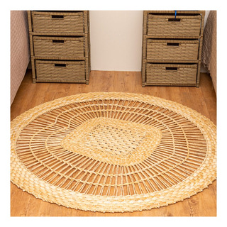 Tapete Em Palha Natural Com 130cm Decoração Sala Rustico Tapete Em Palha Natural Com 130cm Decoração Sala Rustico