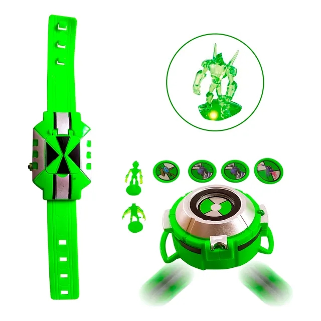 Kit 2 Relógio Omnitrix Lançador E Omniverse C/ Som E Luz Ben