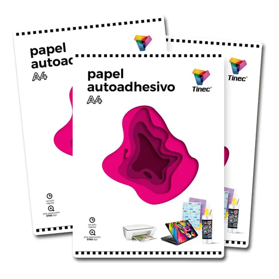 Papel Autoadhesivo Pet Blanco Resistente Al Agua 20 Hojas
