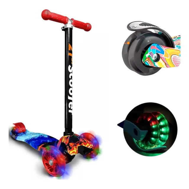 Patineta Scooter Para Niños 3 A 10 Años Barata Con Luces