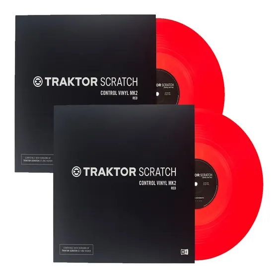 Traktor Scratch Time Code Vinyl Mk2-red-kit (02) Unidades