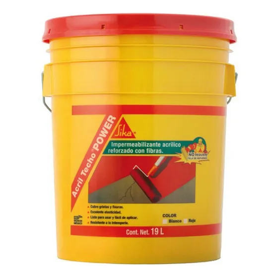 Impermeabilizante Acrilico Y Aislante Termico C/ Sika 432436 Blanco