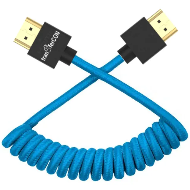 Cabo Câmera Monitor Espiral Hdmi X Hdmi 8k P/sony Blackmagic