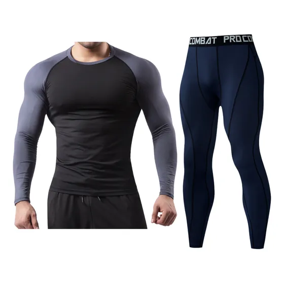 Pack Sudadera Deportiva Manga Larga + Licra Masculina