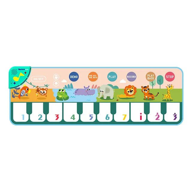 Alfombra Tapete Baile De Piano Musical Para Niños 110x36cm