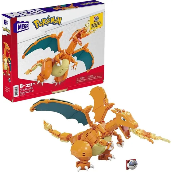 Mega Construx Pokémon Charizard Kit de Construcción 222 Piezas