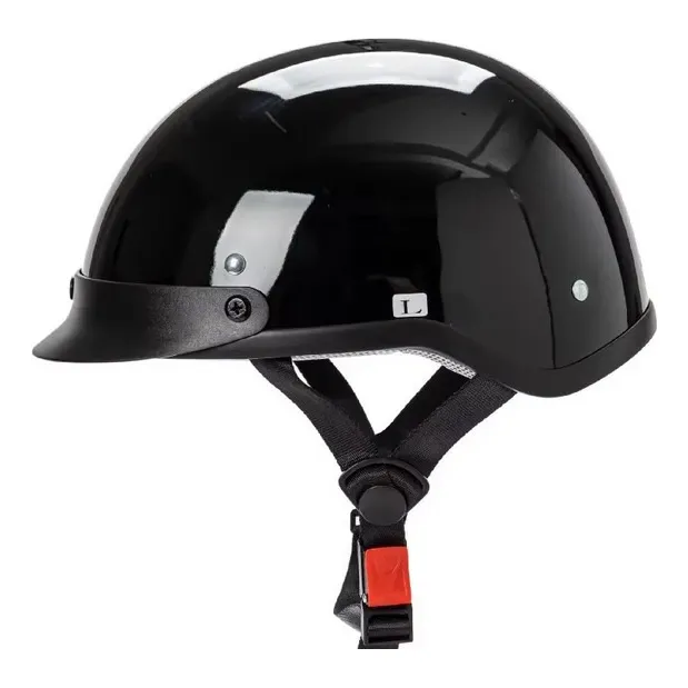 Casco Cachucha Dot Moto Negro Chopper Xl