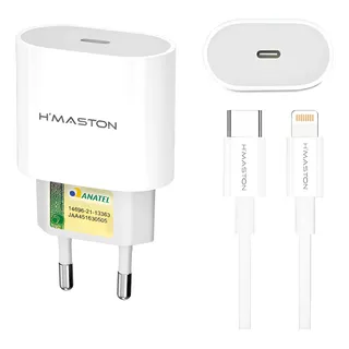 Carregador Turbo 30w Para iPhone 8 X Xr 11 12 13 14 Pro Max Branco