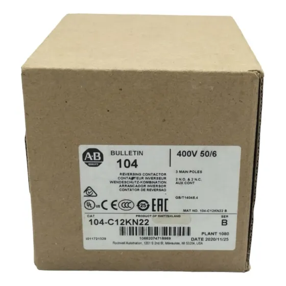Allen Bradley 104-c12kn22 Contactor