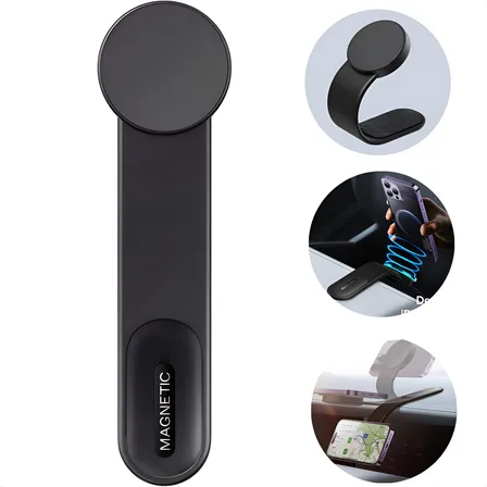 Suporte Veicular Magsafe Magnético Imã Ajustavel Dobrável Preto