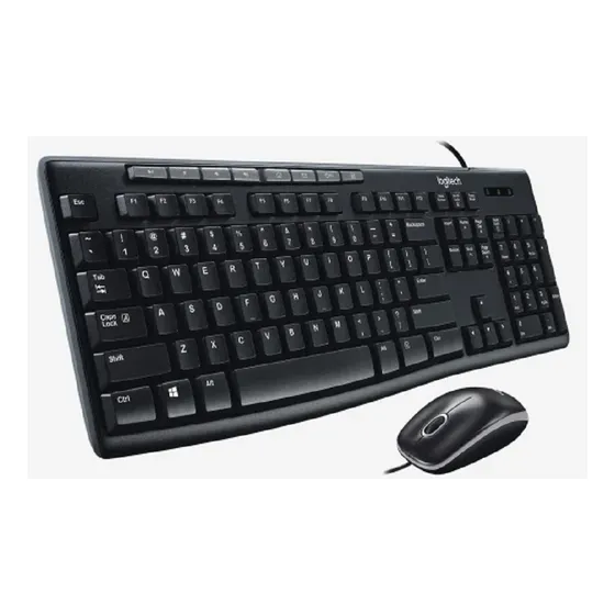 Combo Teclado Y Mouse Mk200 Logitech Usb Español Ambidiestro