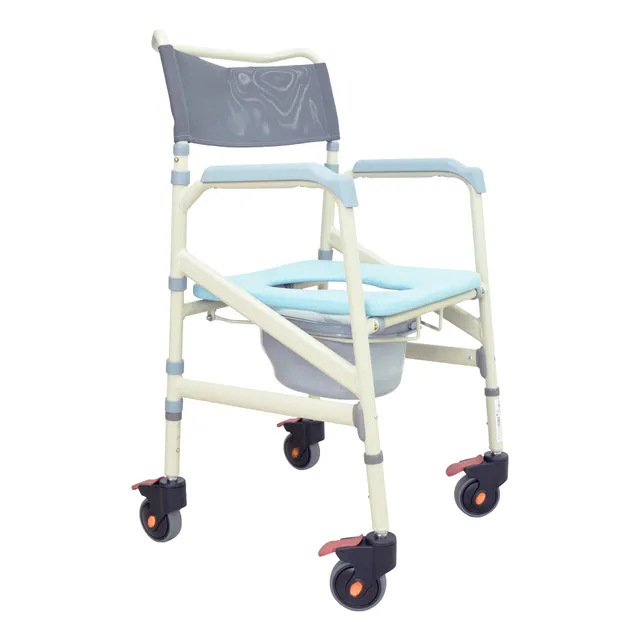 Silla Sanitaria Plegable En Aluminio Con Ruedas