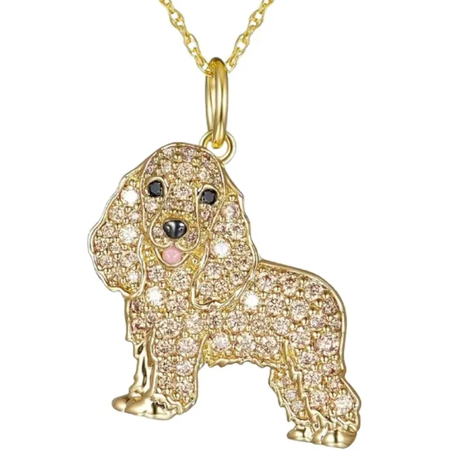 Collar Moda Mujer Perro Golden Retriever Labrador Cristales