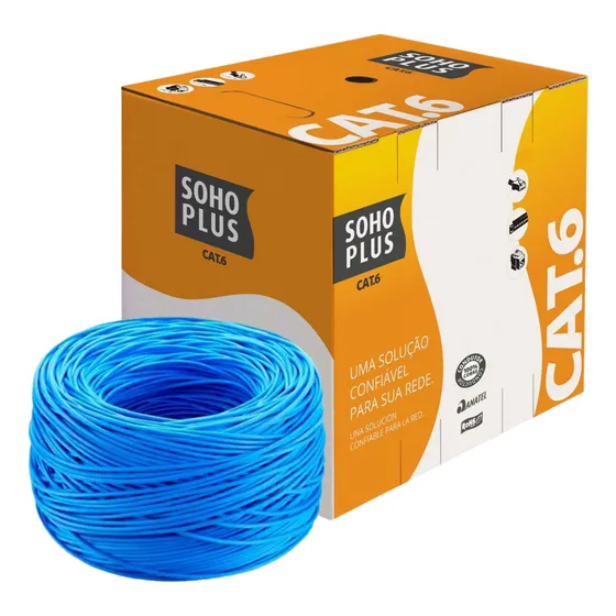 Cabo De Rede Utp Cat6 305m Azul Furukawa Soho Plus