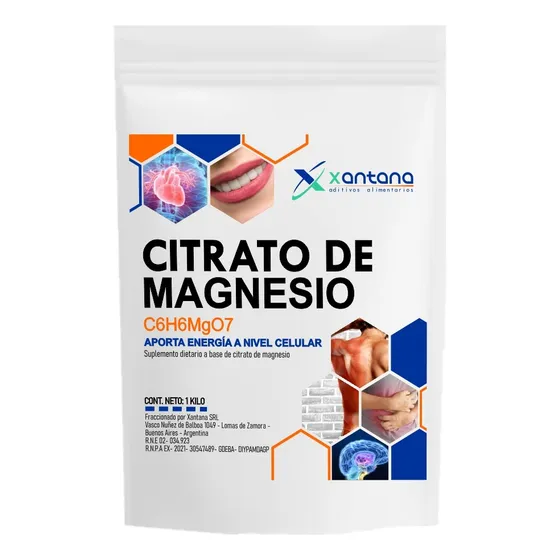 Citrato De Magnesio Suplemento Puro En Polvo X1 Kg Long Life