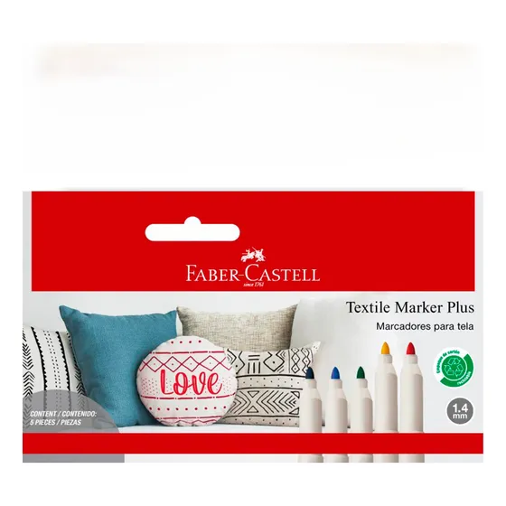 Marcadores Para Tela Faber Castell X 5 Unidades