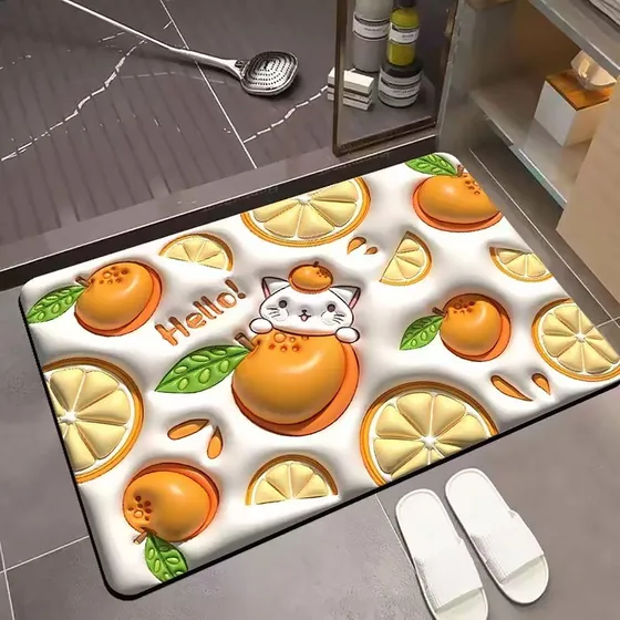 Ukeler Alfombra Baño Visual 3d Antideslizante Facil Limpiar