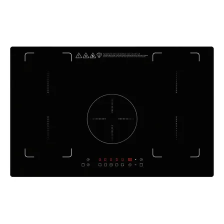 Cooktop De Indução Embutir 5 Bocas Twoingames Painel Touch Free One 9000w Preto 220v
