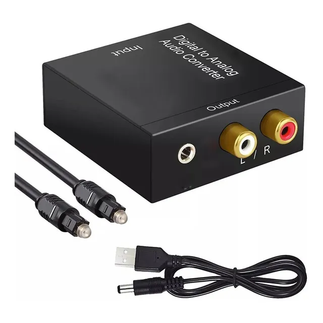 Convertidor Audio Digital Óptico Coaxial A Analógico Rca 3.5