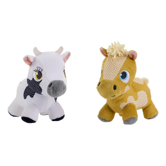 Peluches Vaca Lola Y Percherón Baby La Granja De Zenon 14 Cm