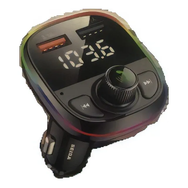 Transmisor Bluetooth Auto 5.0 Rgb Usb Fm Llamadas Tfcard Mp3