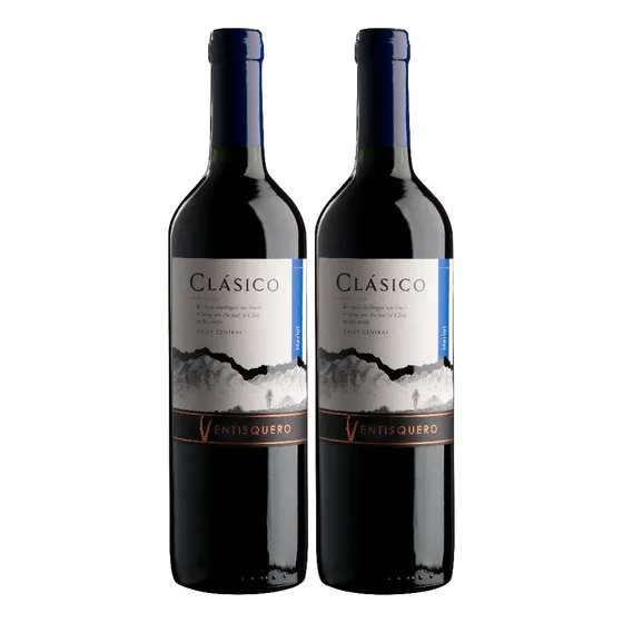 Vino Ventisquero Clásico Merlot 750ml X 2 Unidades