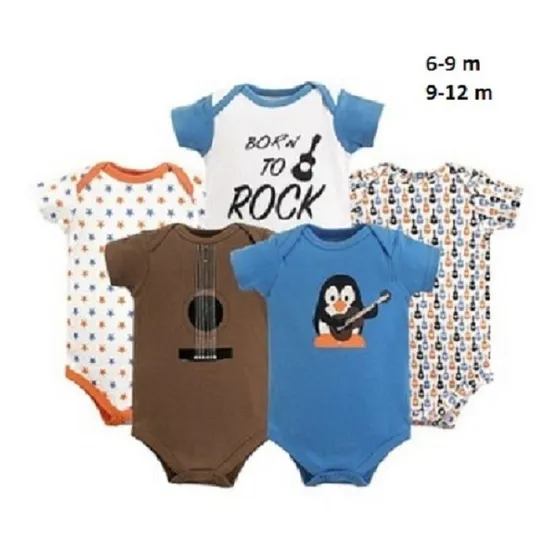 Bodies Bebés Pack X5  Tallas 6 Y 9 Meses