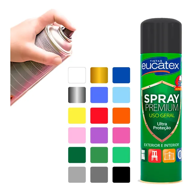 Tinta Multiuso Spray P/pintar Metal Mdf Plastico Moveis